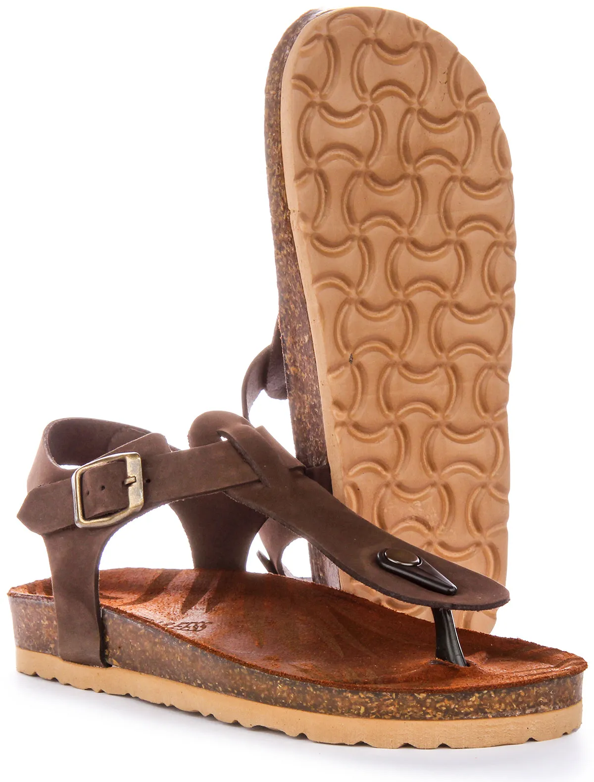 Alora Thong Footbed Sandals In Brown