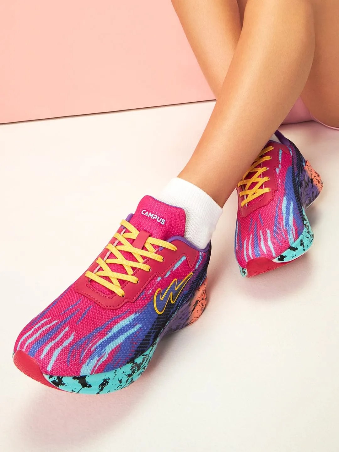 CAMP SHIMMER Pink Women's Running Shoes