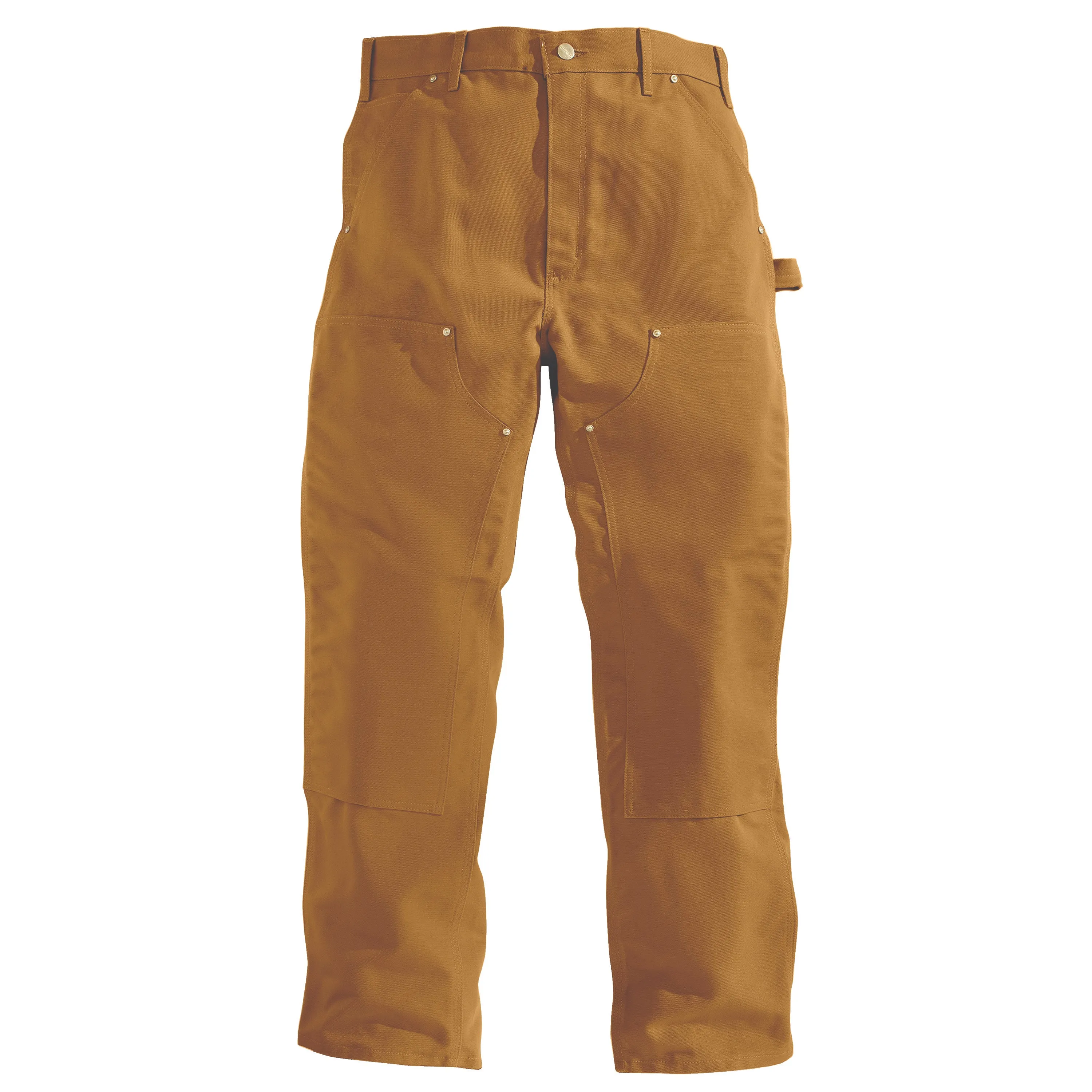 Carhartt Men's Loose Fit Firm Duck Double-Front Utility Work Pant_Carhartt Brown