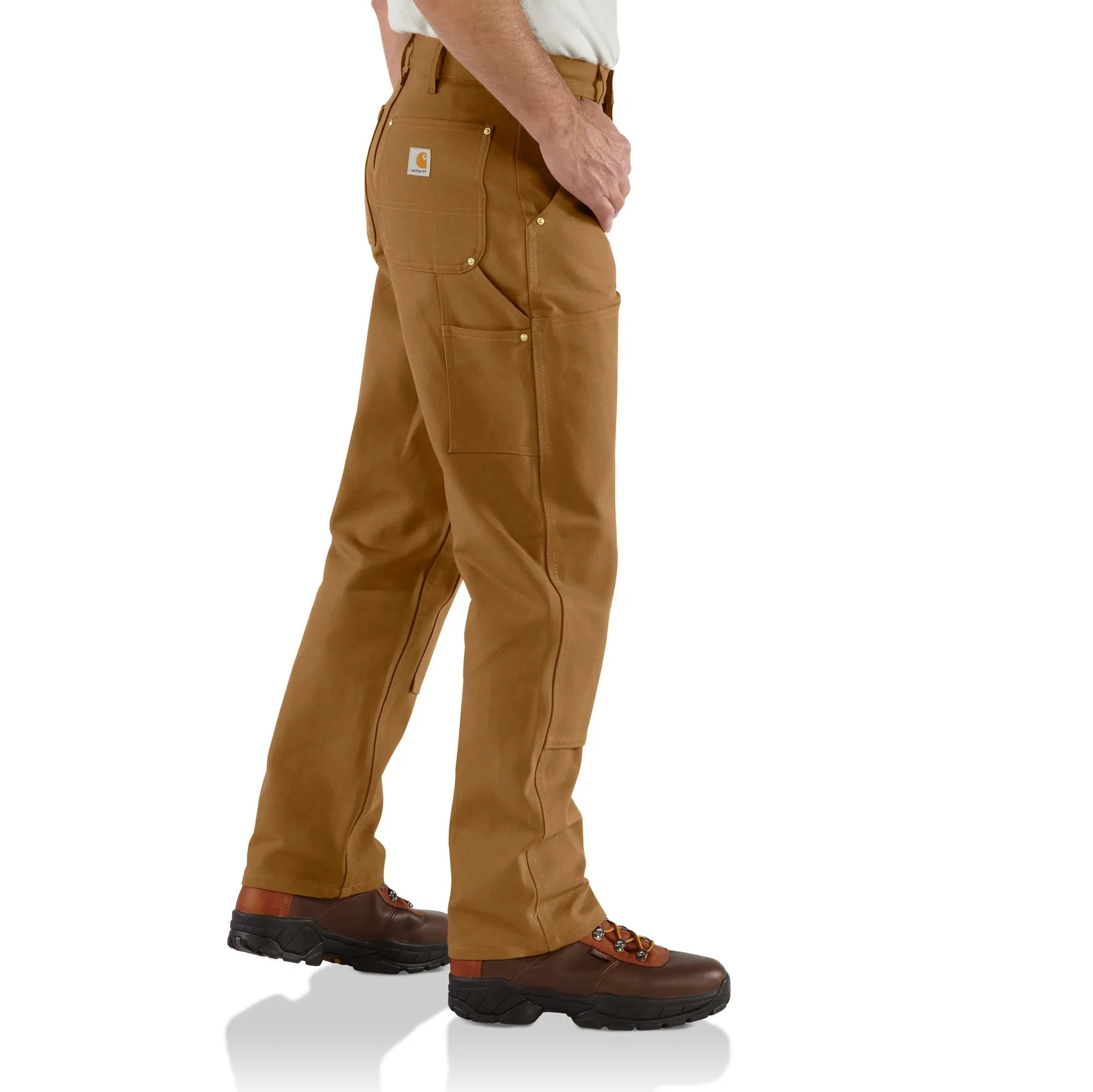 Carhartt Men's Loose Fit Firm Duck Double-Front Utility Work Pant_Carhartt Brown