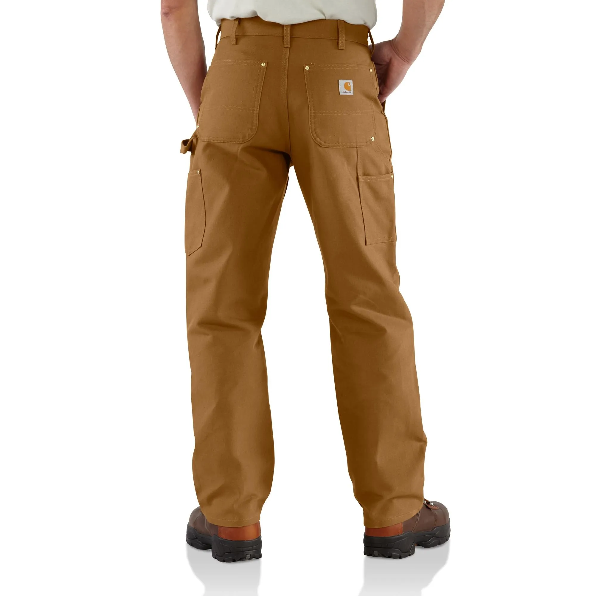 Carhartt Men's Loose Fit Firm Duck Double-Front Utility Work Pant_Carhartt Brown