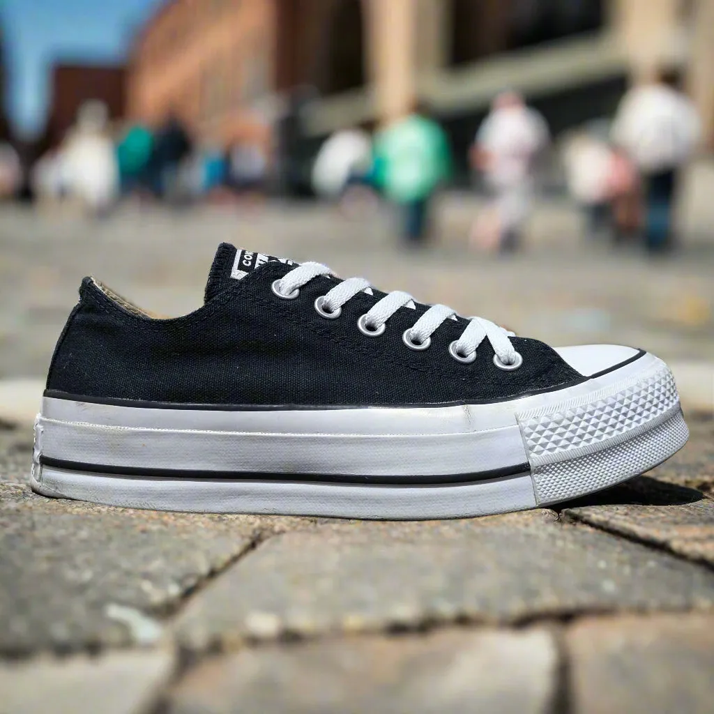 Converse All Star Lift Ox Platform Trainers – Black Size UK 5 / EU 37 / US 7