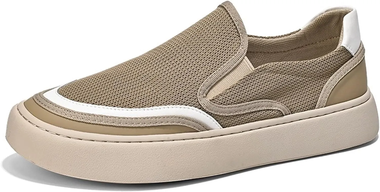 Fashion Slip On Low Top Sneakers for Men Casual Shoes Breathable Comfortable Walking Shoes Men's Driving Shoes
