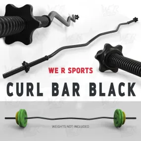 FlexBar 1" Black Curl Bar with SpinLock Collars