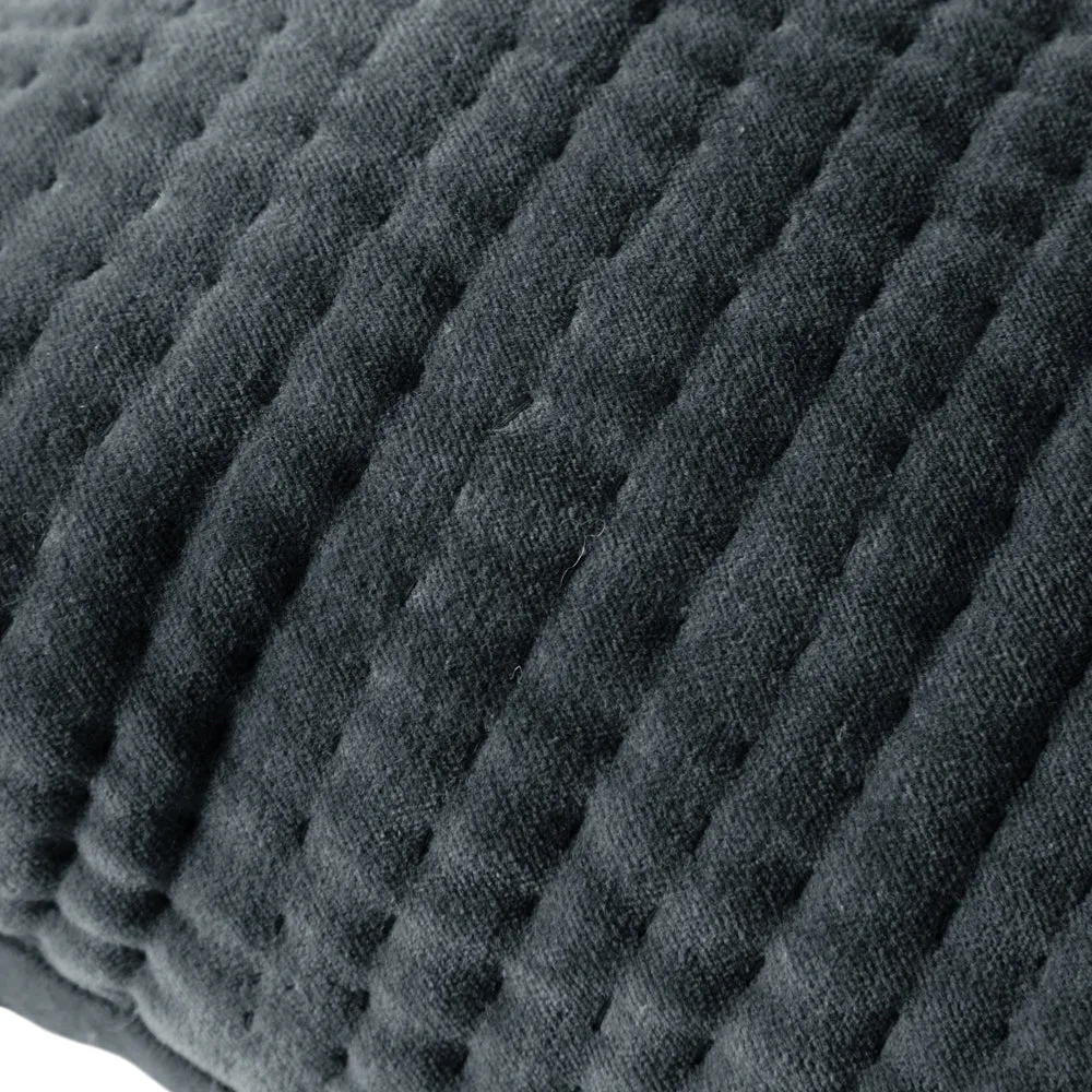 Haze Embroidered Feather Cushion Storm