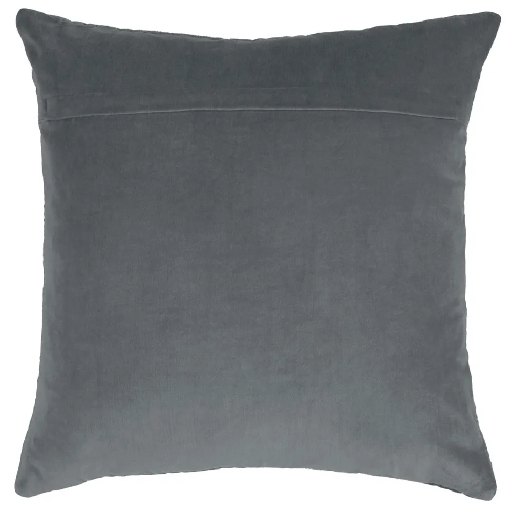 Haze Embroidered Feather Cushion Storm
