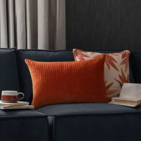 Haze Embroidered Feather Cushion Sunset