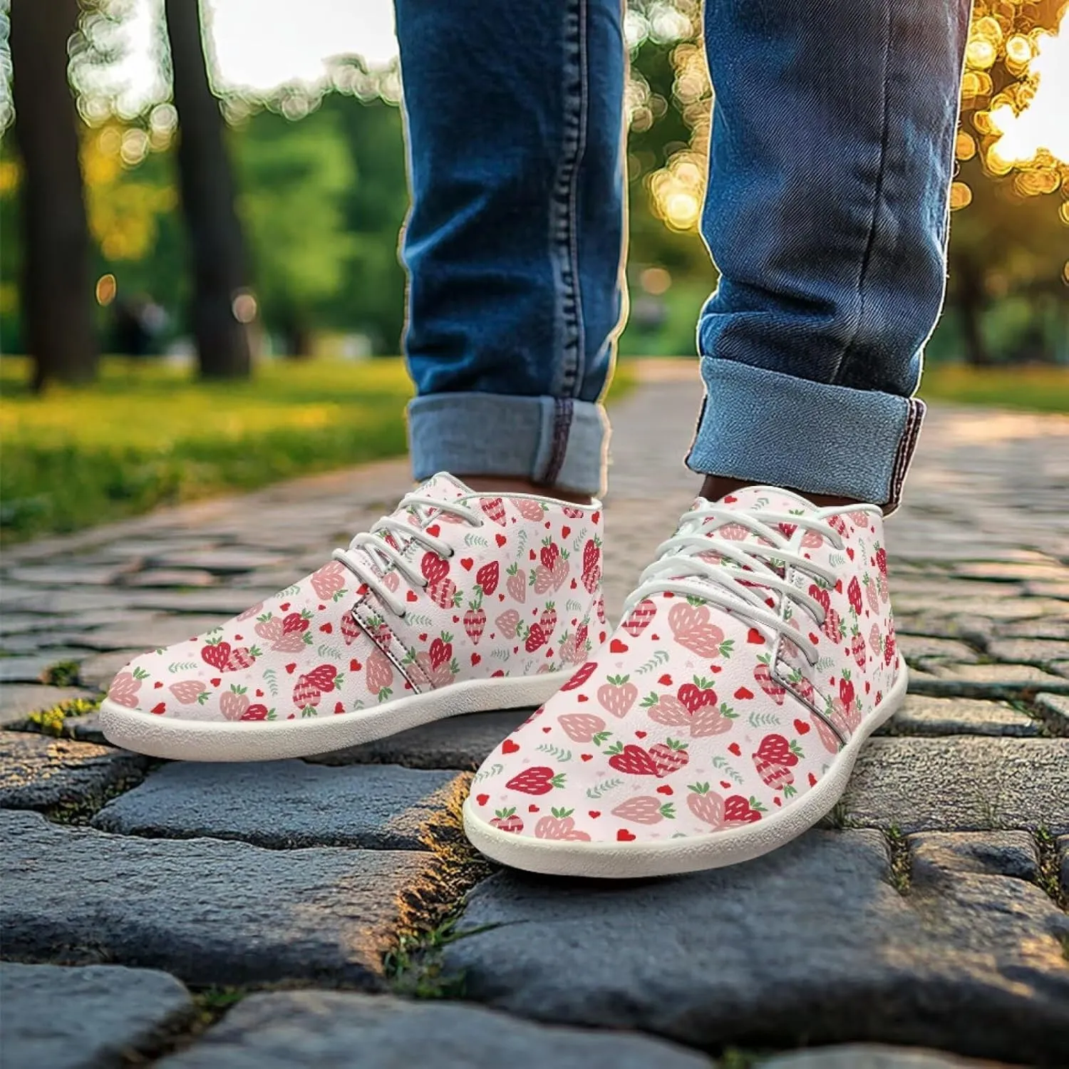 Howilath Valentine's Low Zero Drop Barefoot Shoes Women Wide Toe Minimalist Shoes Waterproof Running Sneakers