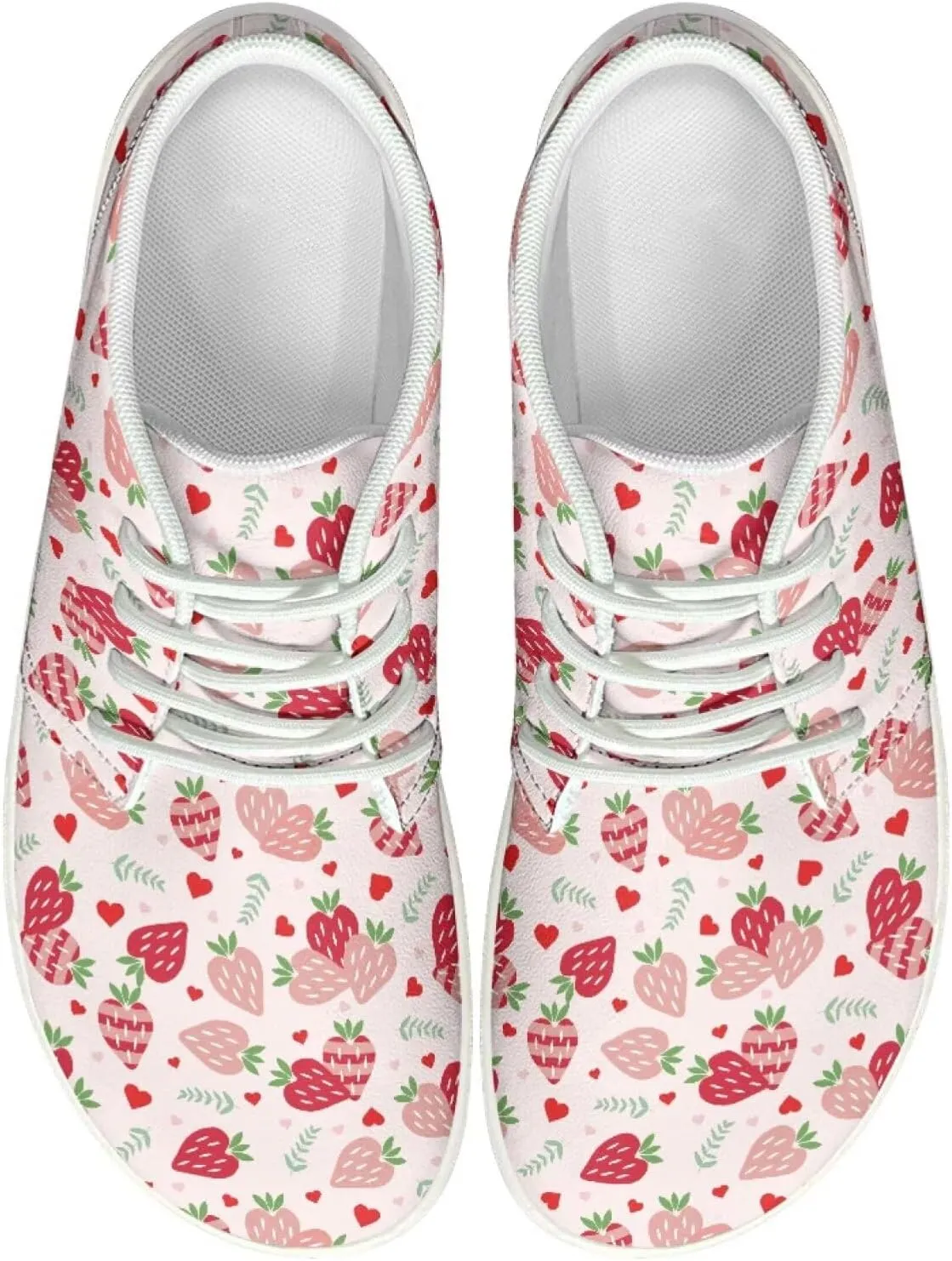 Howilath Valentine's Low Zero Drop Barefoot Shoes Women Wide Toe Minimalist Shoes Waterproof Running Sneakers