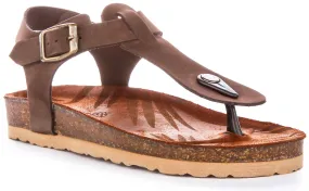 Justinreess England Alora Sandal In Brown For Women