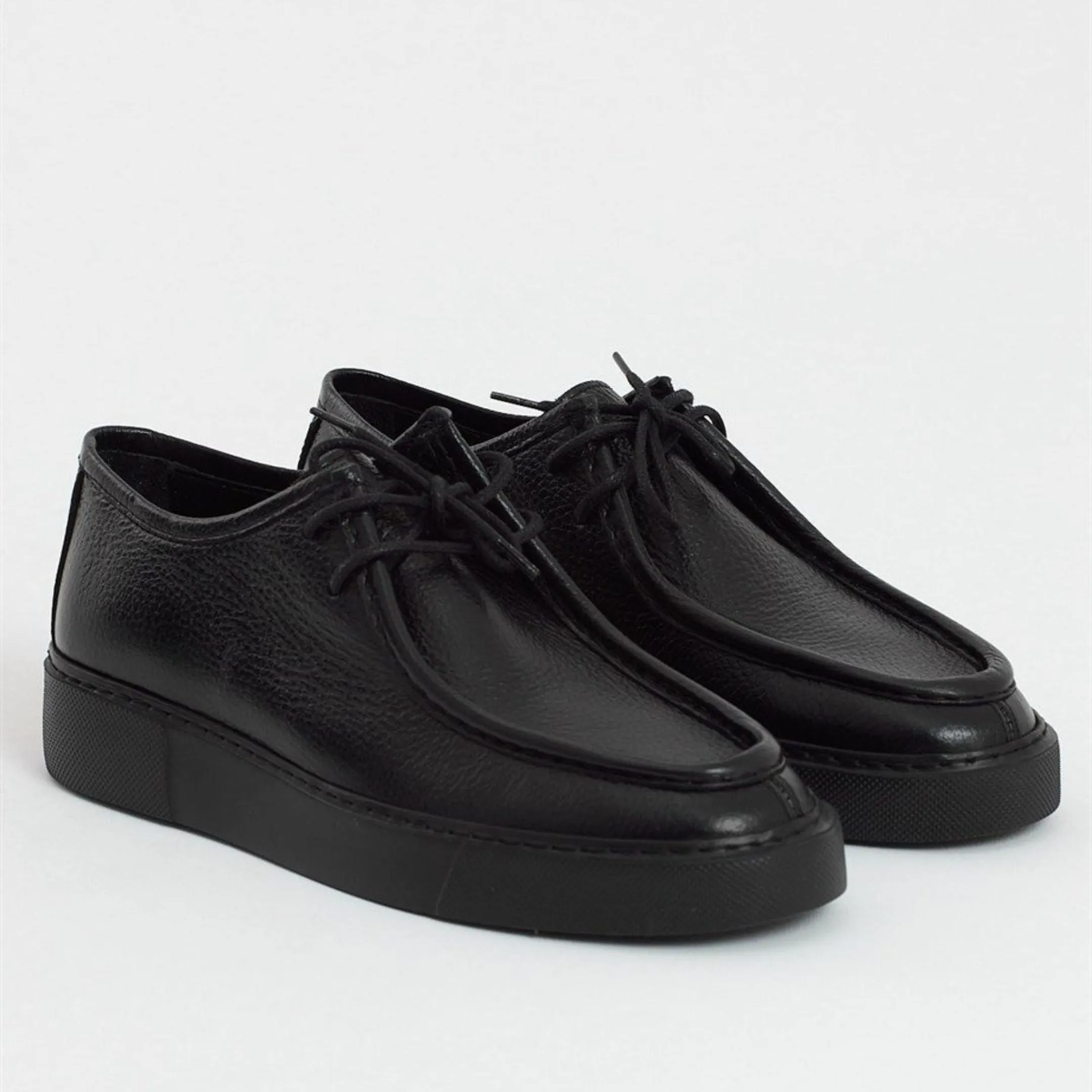 Madasat Black Leather Casual Shoes - 711 |