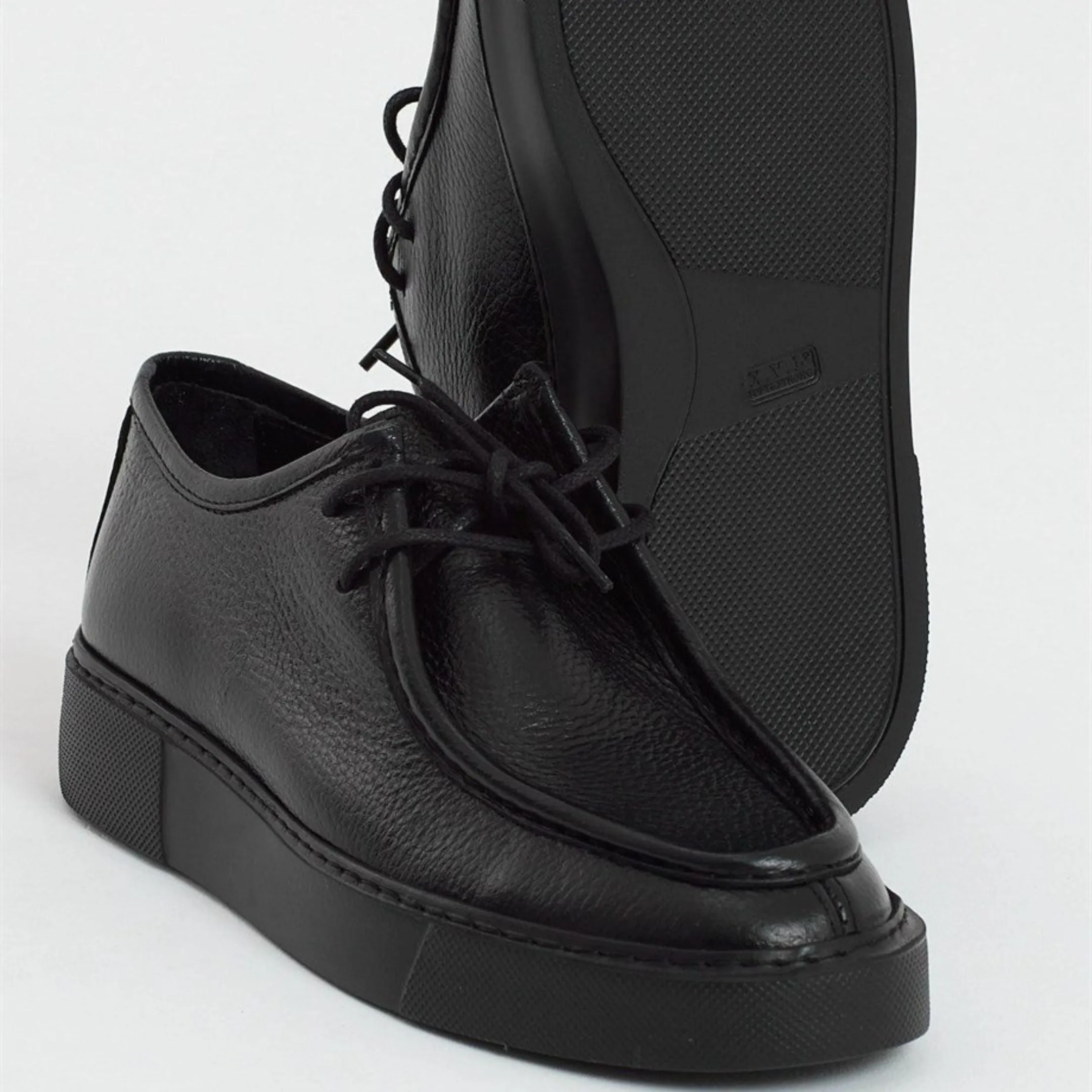 Madasat Black Leather Casual Shoes - 711 |