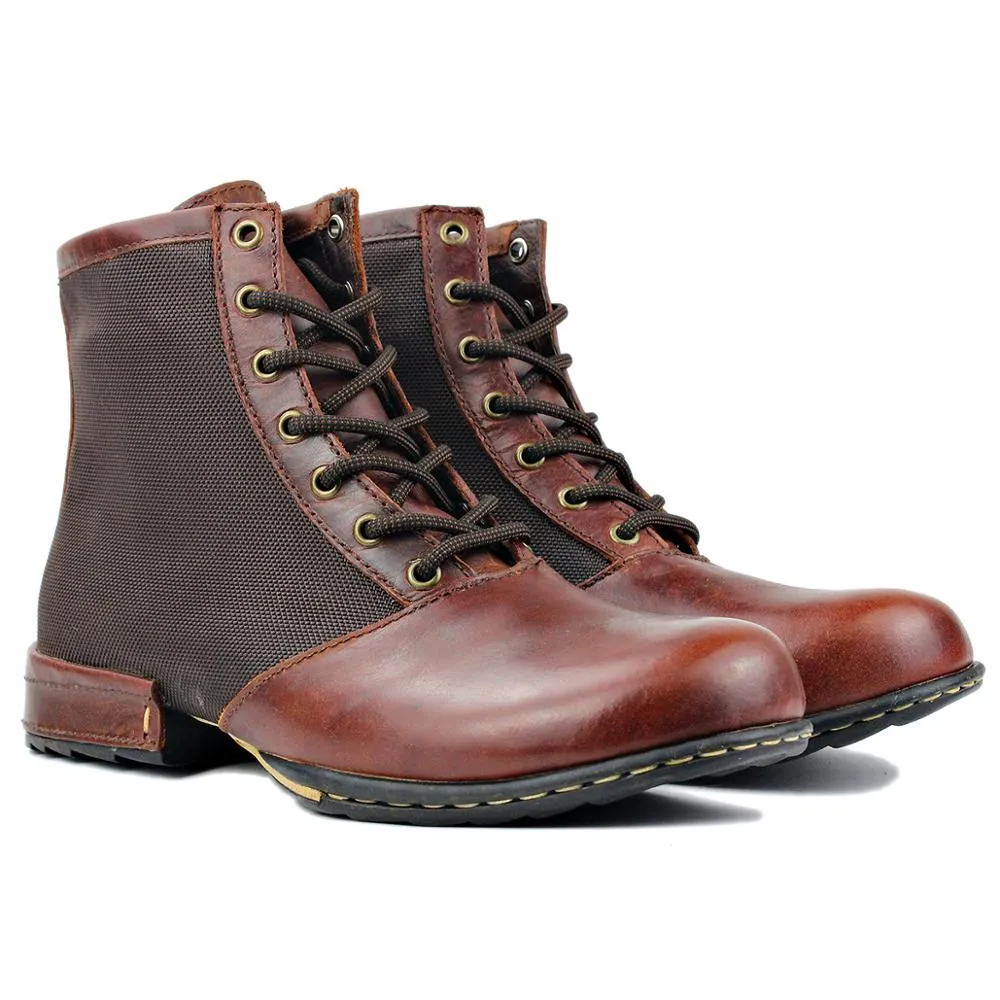 Men's Genuine Cow Leather Ankle Boots-Spring/Autumn