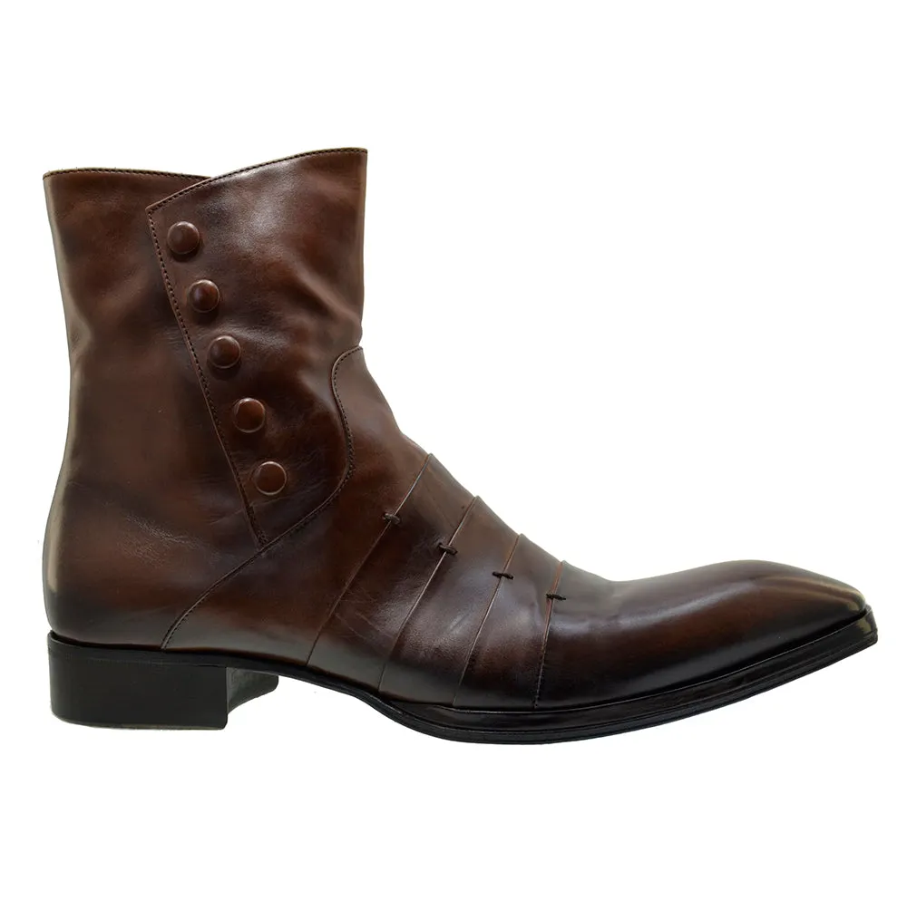 Men's Italian Shoes Jo Ghost 1832 Brown Leather Dress Ankle Boots last pair sizes 40