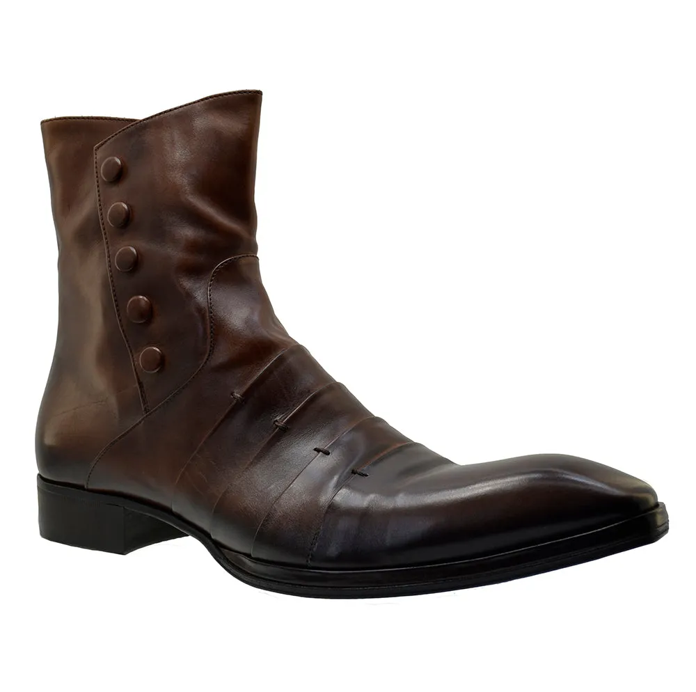 Men's Italian Shoes Jo Ghost 1832 Brown Leather Dress Ankle Boots last pair sizes 40