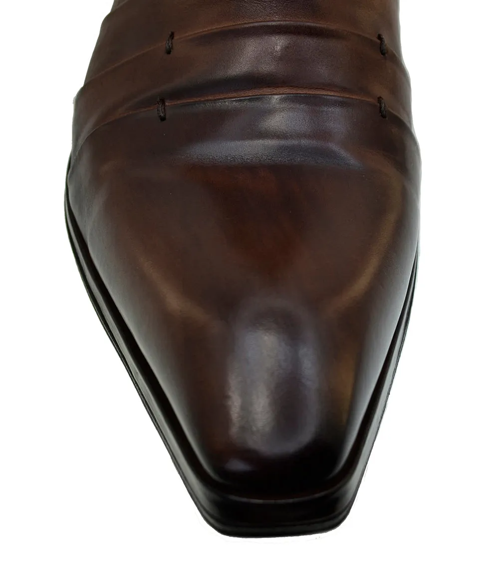 Men's Italian Shoes Jo Ghost 1832 Brown Leather Dress Ankle Boots last pair sizes 40