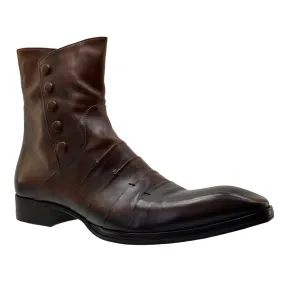 Men's Italian Shoes Jo Ghost 1832 Brown Leather Dress Ankle Boots last pair sizes 40