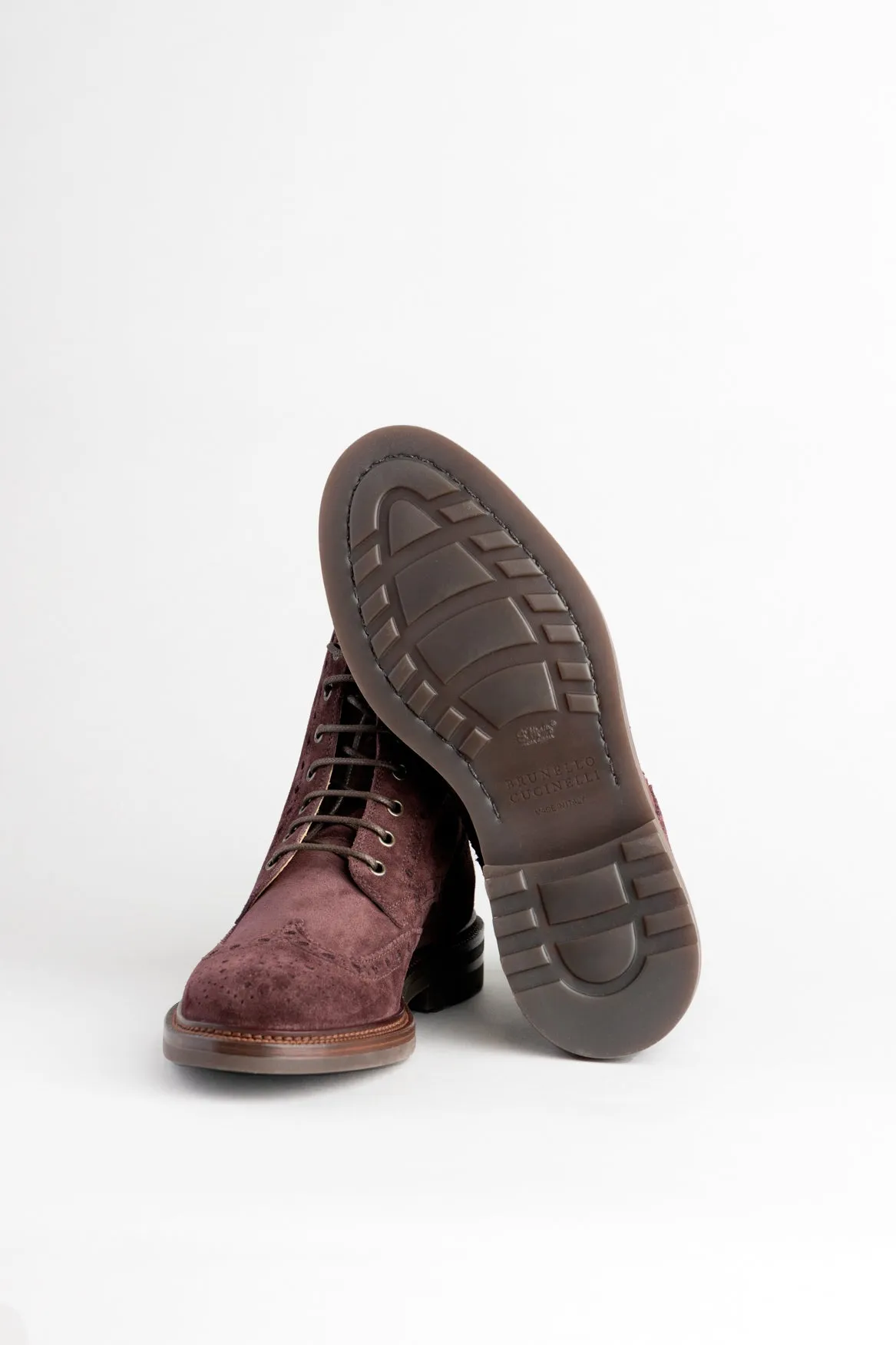 Merlot Red Suede Boots