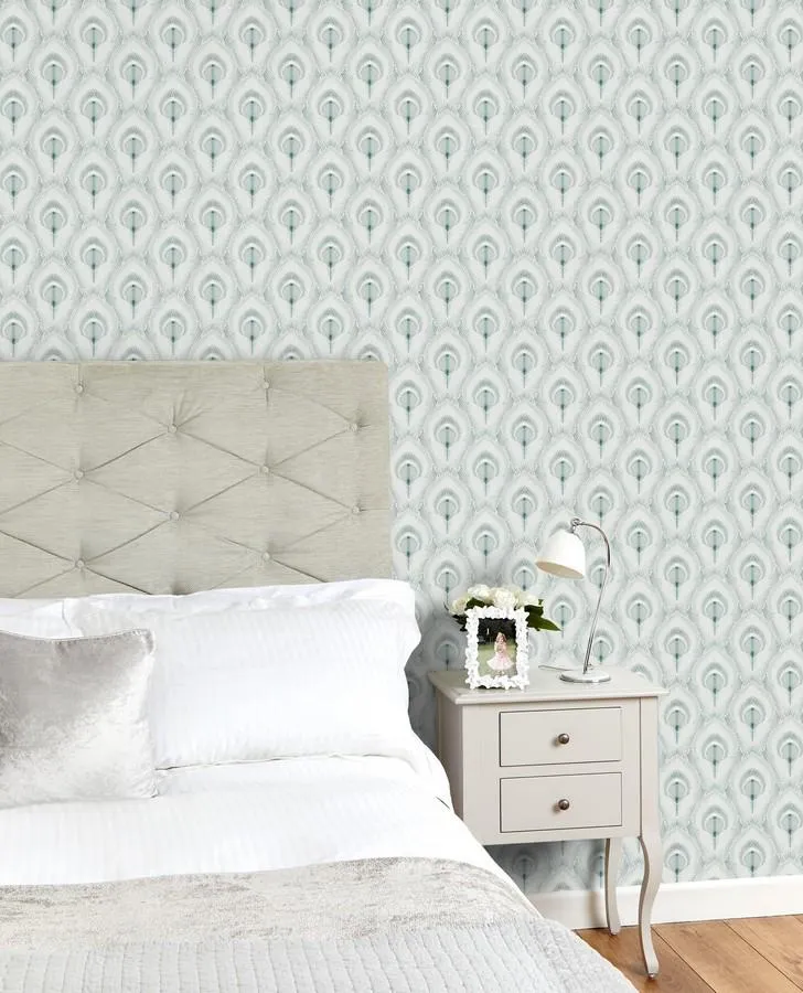 Montague Duck Egg Wallpaper