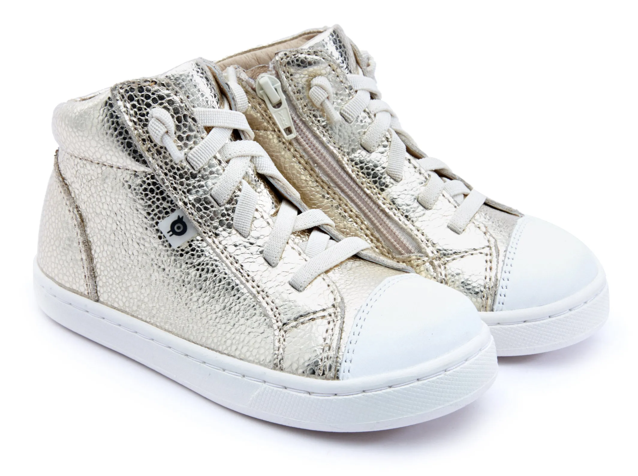 Old Soles Boy's & Girl's 6119 Chester Sneaker - Gold Pebble/Snow
