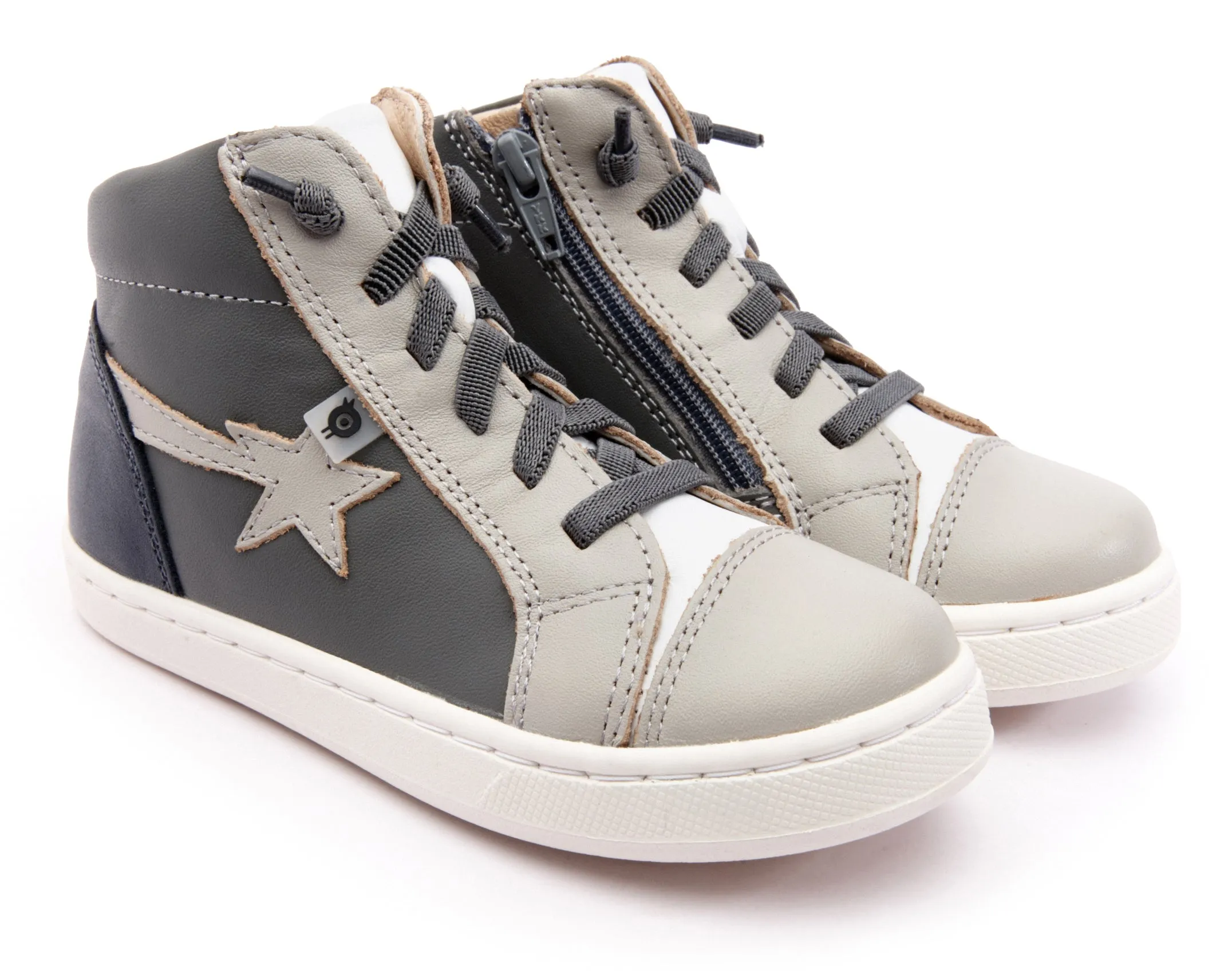 Old Soles Girl's & Boy's 6117 Shoot-High Sneaker - Grey/Gris/Navy