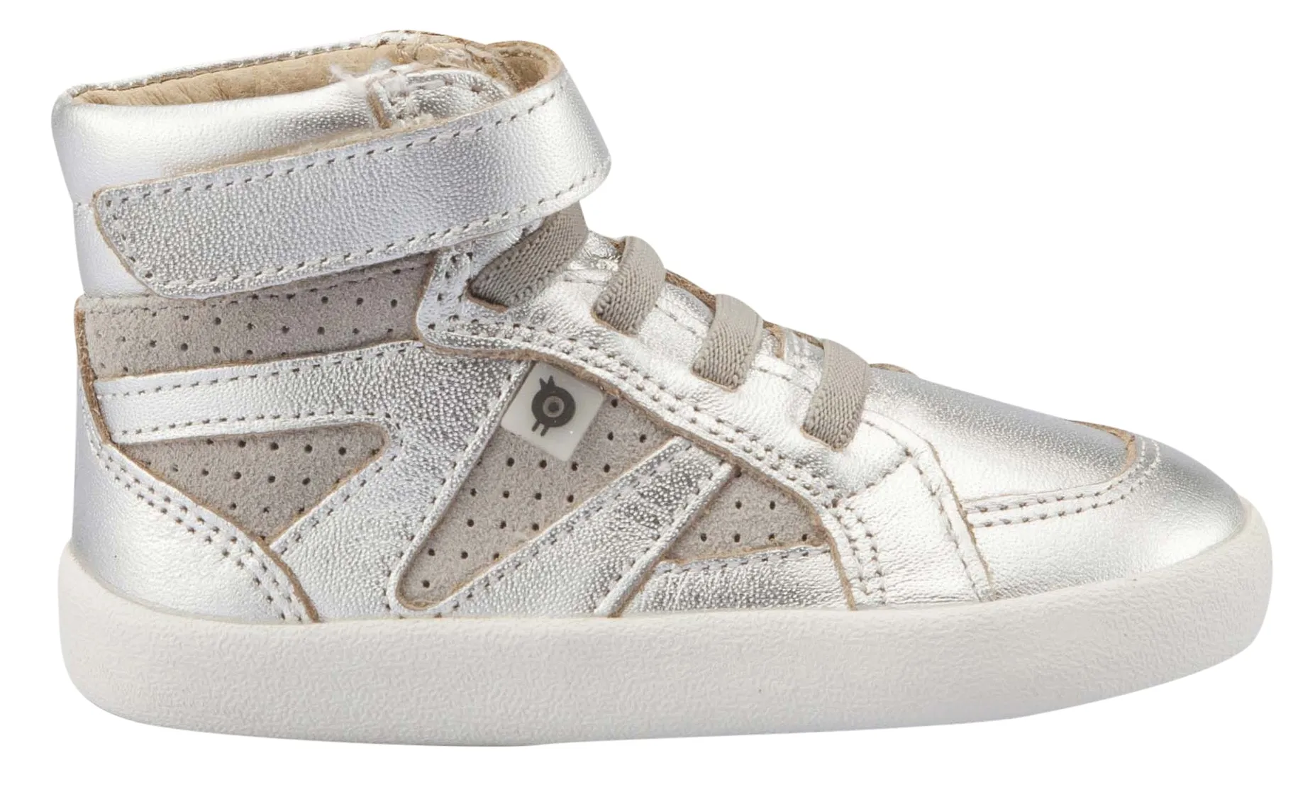 Old Soles Girl's & Boy's New Leader Sneakers, Silver / Grey Suede