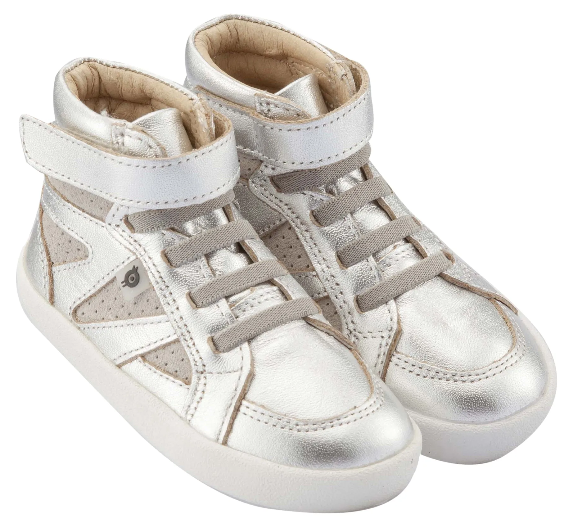 Old Soles Girl's & Boy's New Leader Sneakers, Silver / Grey Suede