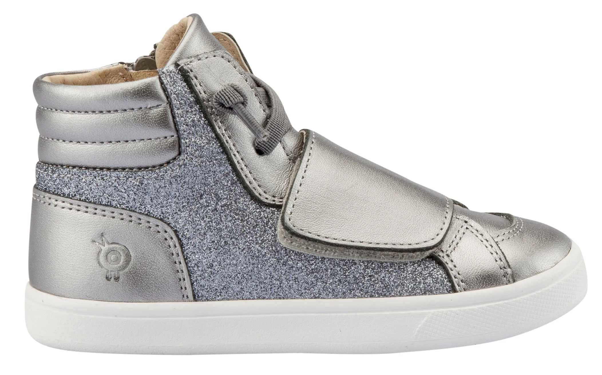 Old Soles Girl's and Boy's O-Glam Sneakers, Glam Gunmetal / Rich Silver