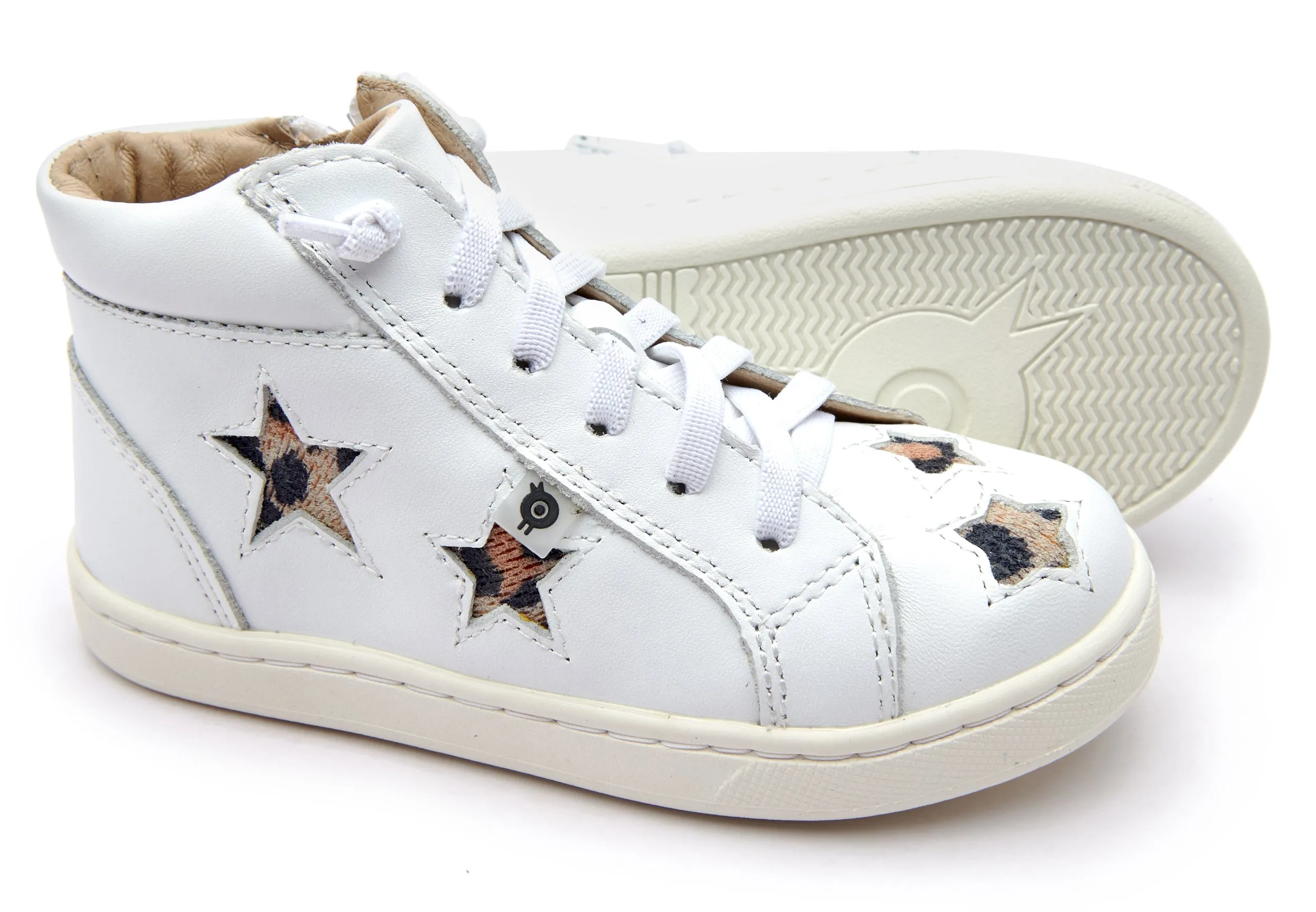 Old Soles Girl's and Boy's Starey High Top Sneaker, Snow/Kitten