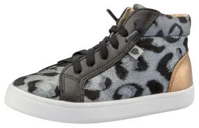Old Soles Girl's Cat Jogger Sneakers, Cat-Silver / Black / Old Gold