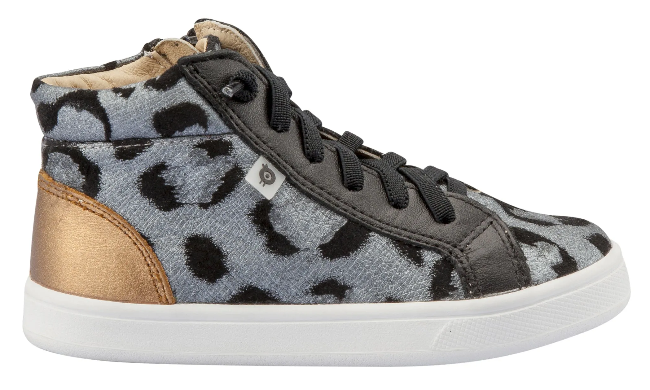 Old Soles Girl's Cat Jogger Sneakers, Cat-Silver / Black / Old Gold