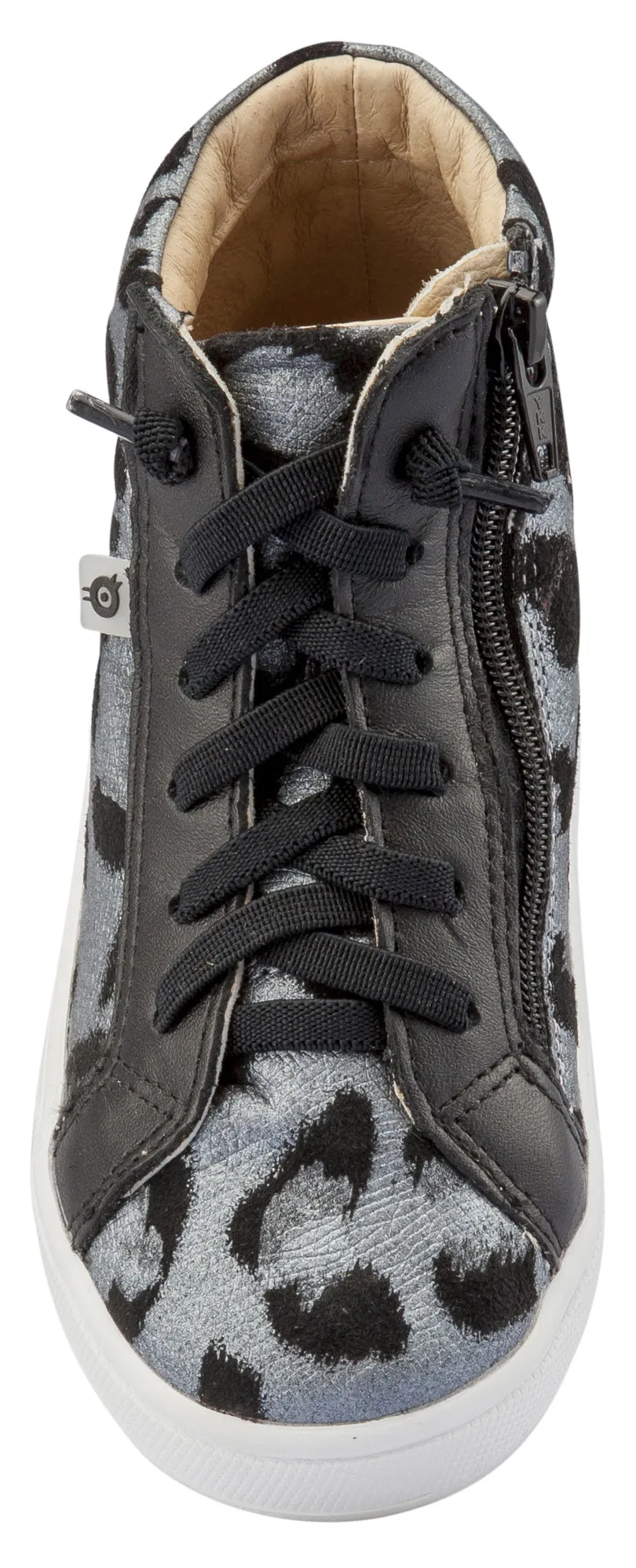 Old Soles Girl's Cat Jogger Sneakers, Cat-Silver / Black / Old Gold