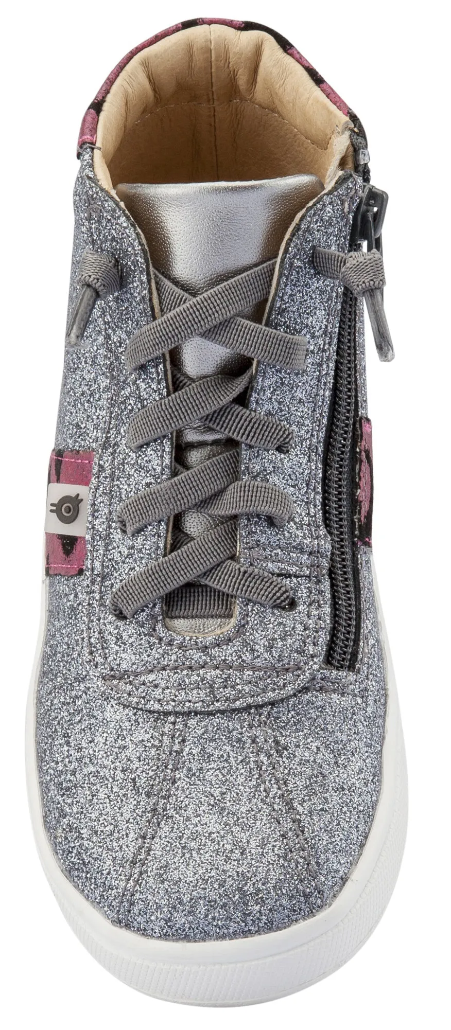 Old Soles Girl's Glamourama Sneakers, Glam Gunmetal / Cat-Bordo
