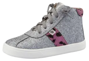 Old Soles Girl's Glamourama Sneakers, Glam Gunmetal / Cat-Bordo