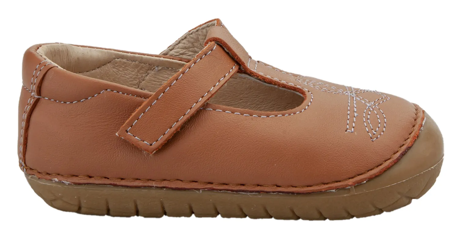 Old Soles Girl's Pave West T-Strap Shoe - Tan