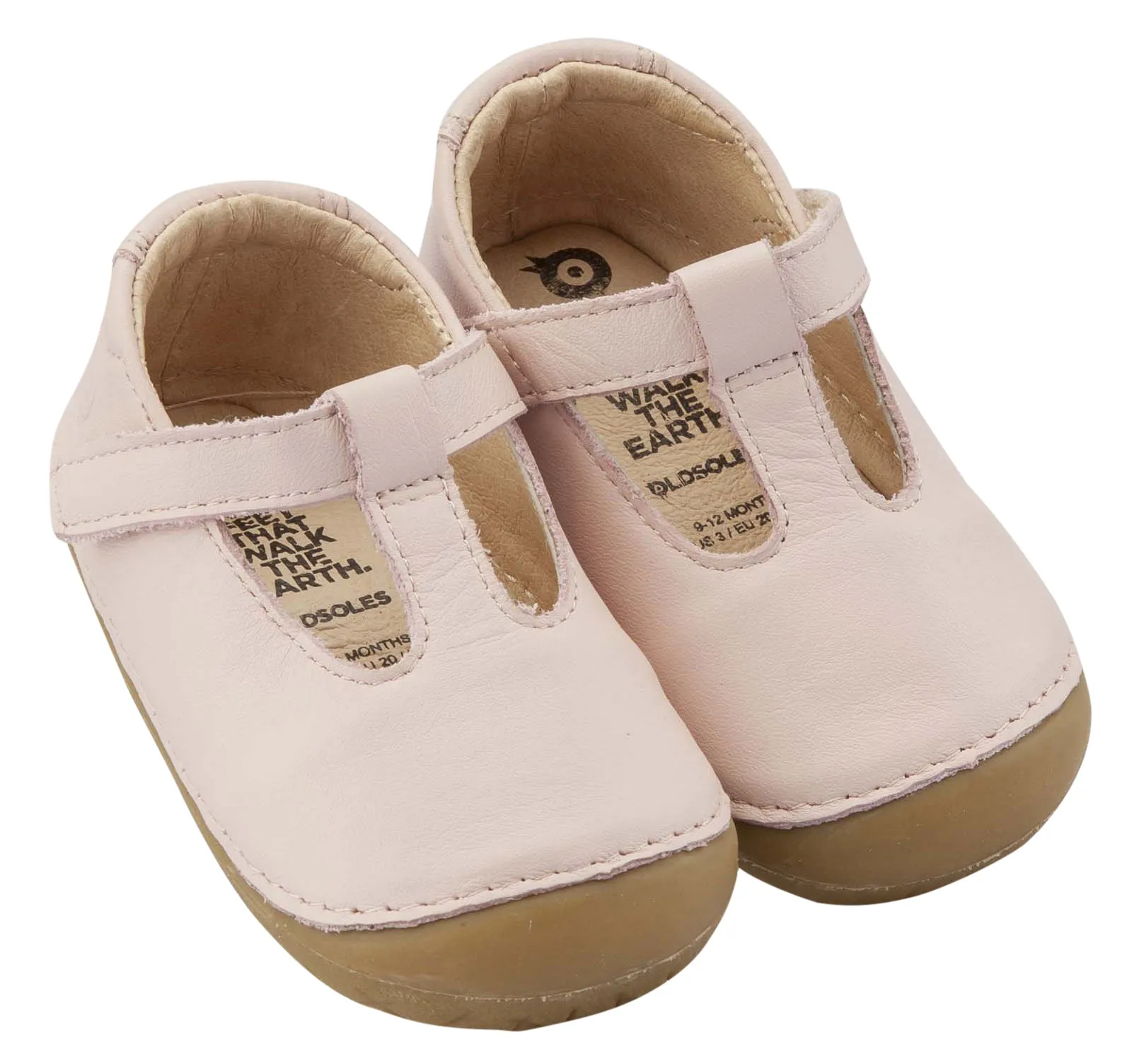 Old Soles Girl's T-2 Shoe, T-Strap, Powder Pink