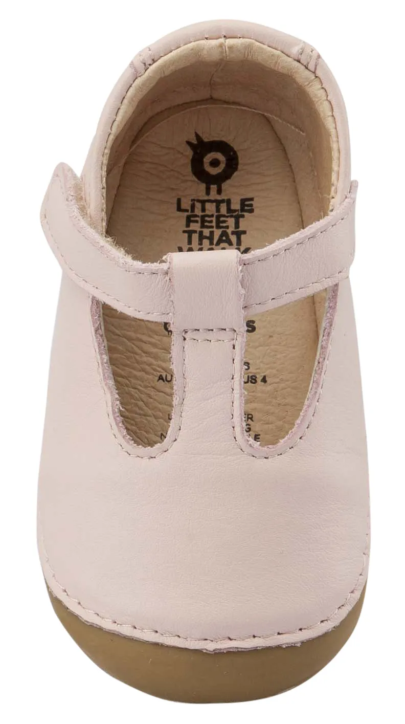 Old Soles Girl's T-2 Shoe, T-Strap, Powder Pink