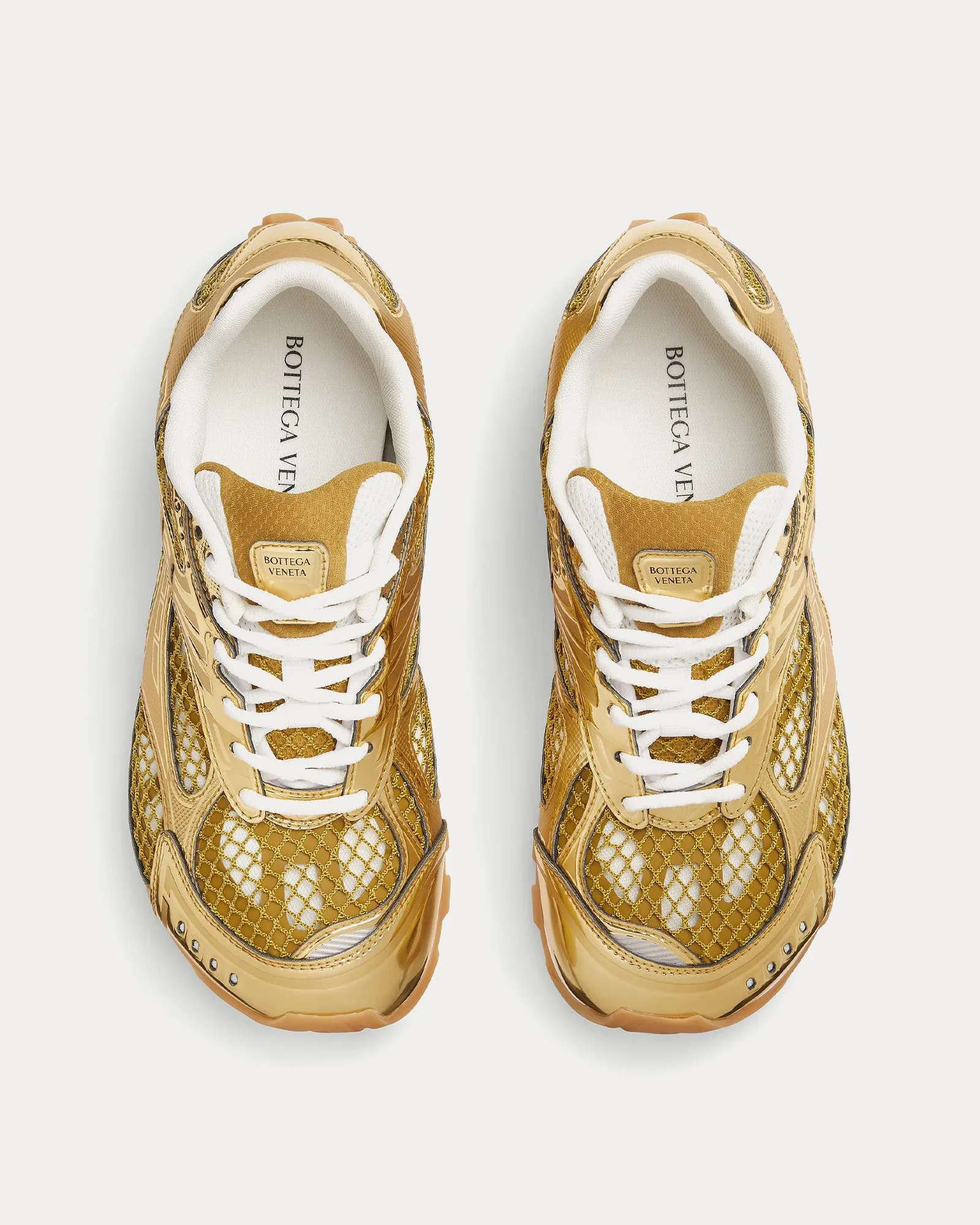 Orbit Lightweight Technical Fabric & Mesh Gold / White Low Top Sneakers