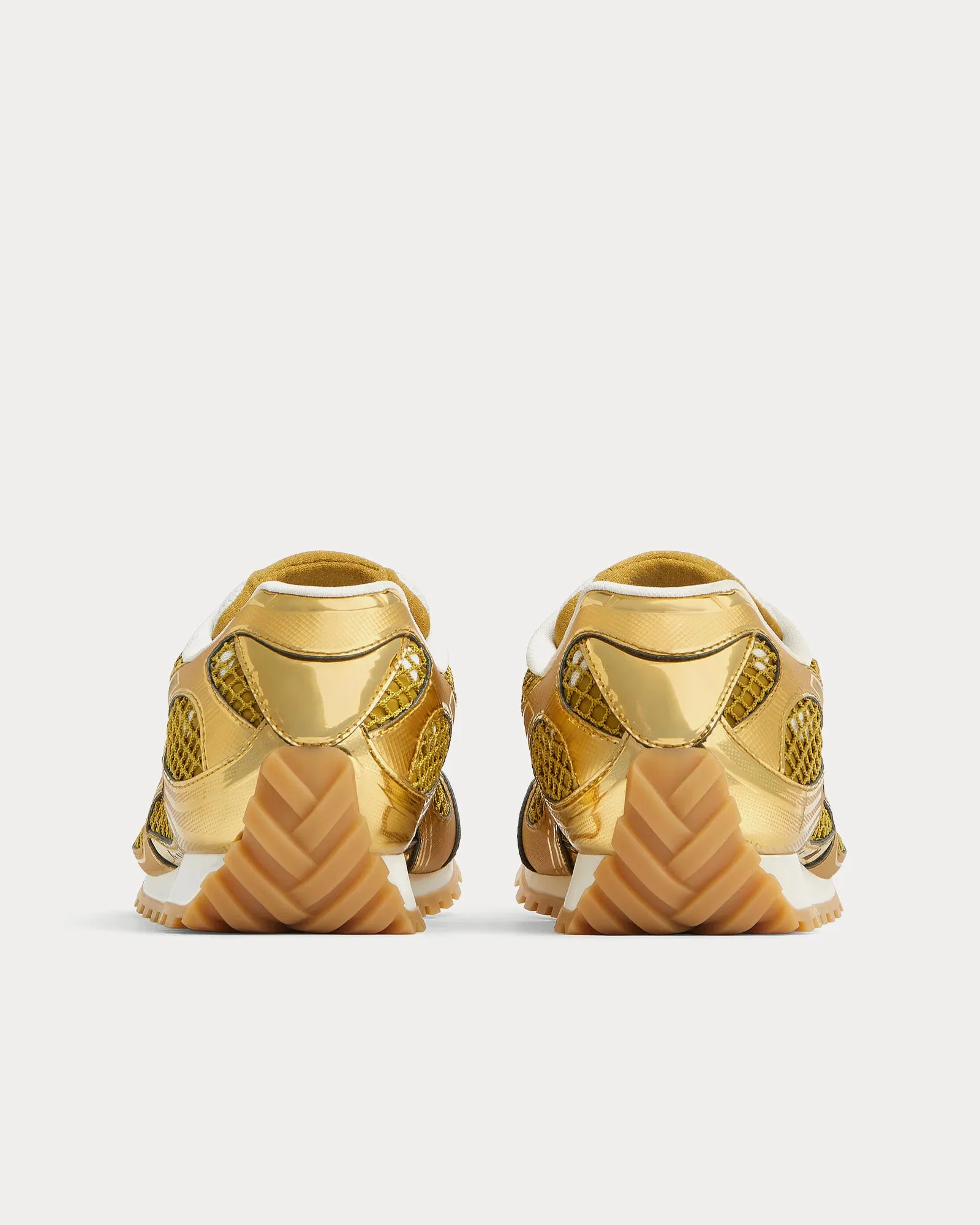 Orbit Lightweight Technical Fabric & Mesh Gold / White Low Top Sneakers