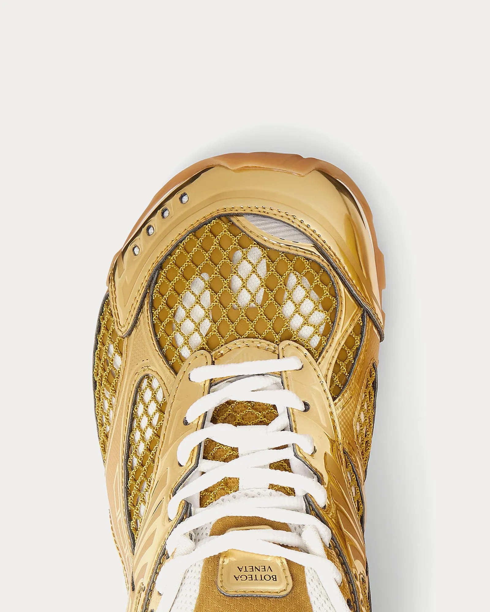 Orbit Lightweight Technical Fabric & Mesh Gold / White Low Top Sneakers