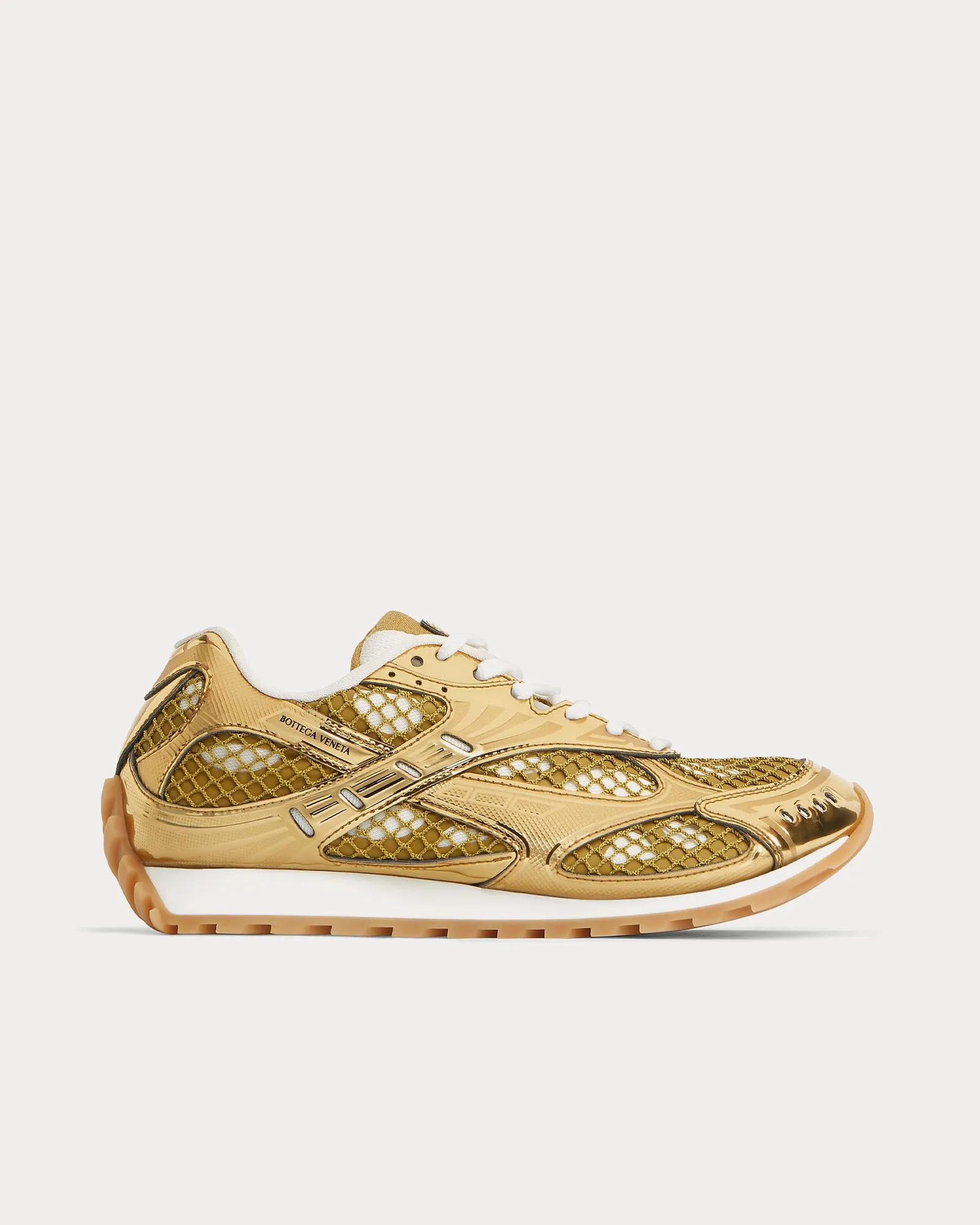 Orbit Lightweight Technical Fabric & Mesh Gold / White Low Top Sneakers