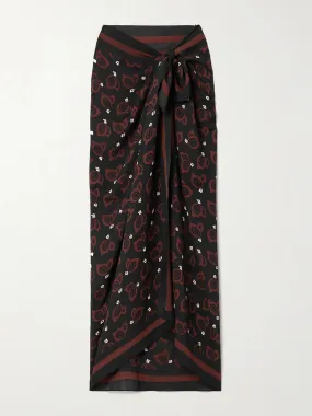 Printed organic silk pareo