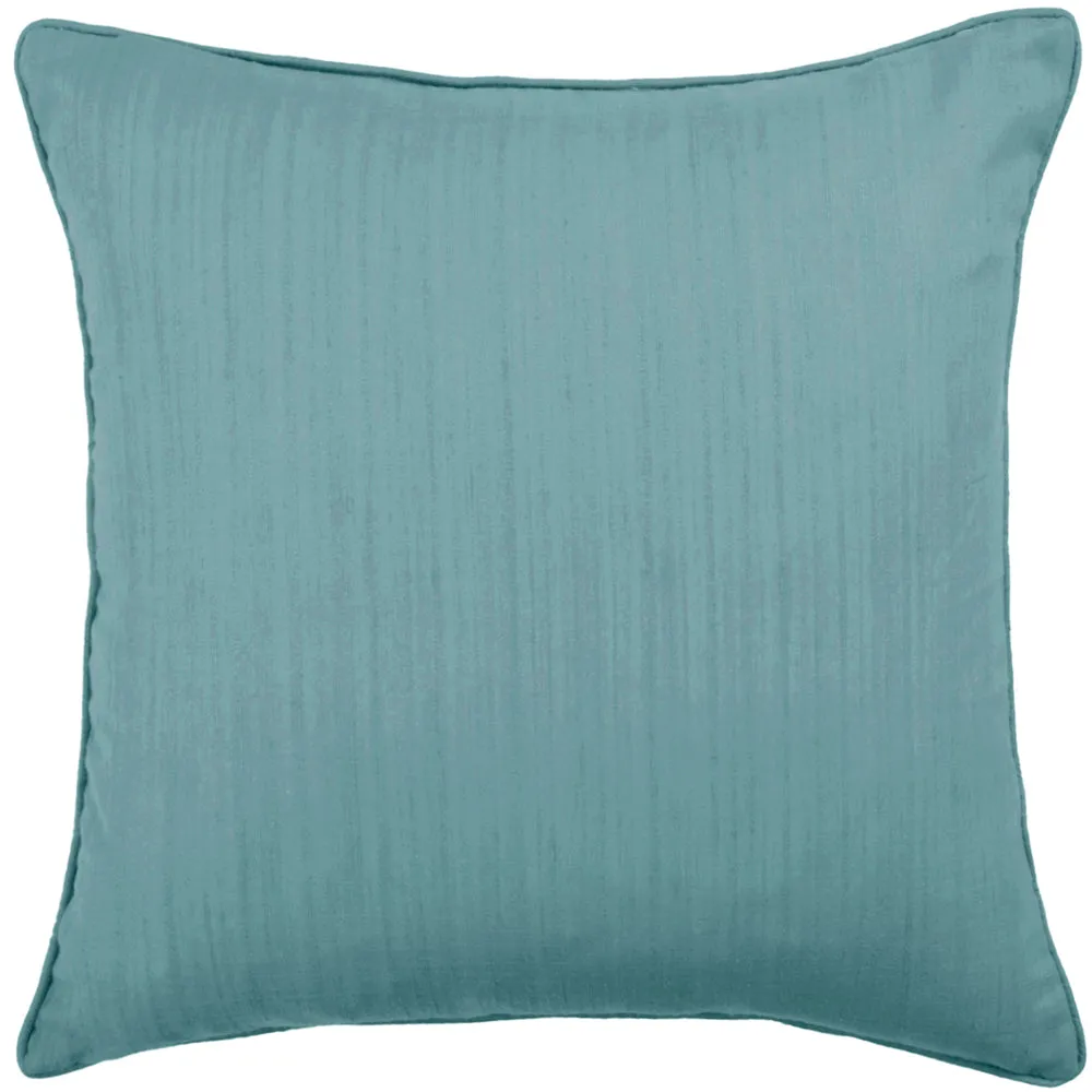 Rainfall Embroidered Feather Cushion Duck Egg