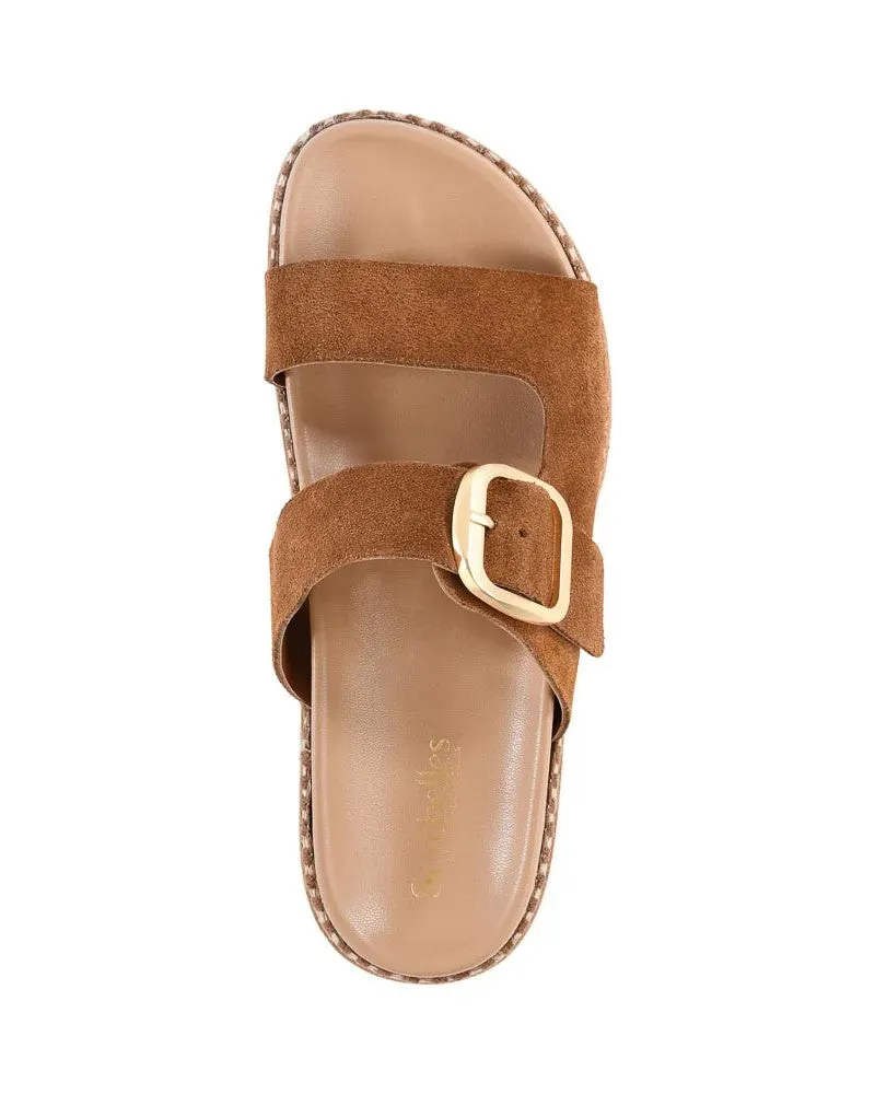 Seychelles Getaway Sandals - Dark Tan Suede