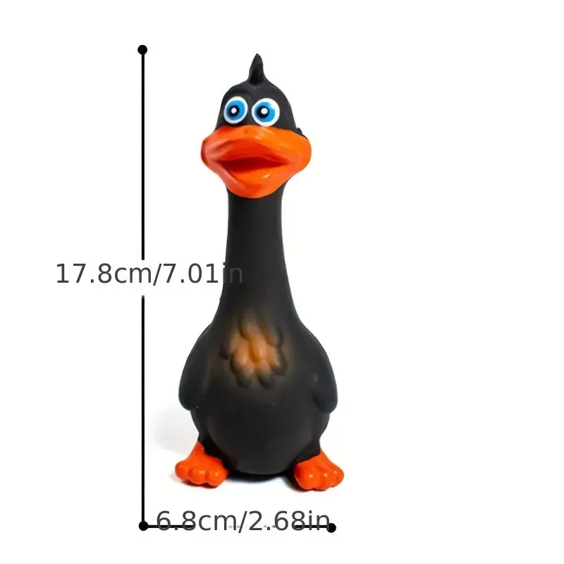 STANDUP SQUEAKY NATURAL LATEX DURABLE DUCK CHEW TOY