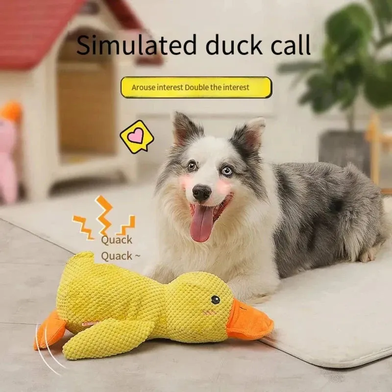 Stomping Duck Bite-Resistant Plush Dog Toy