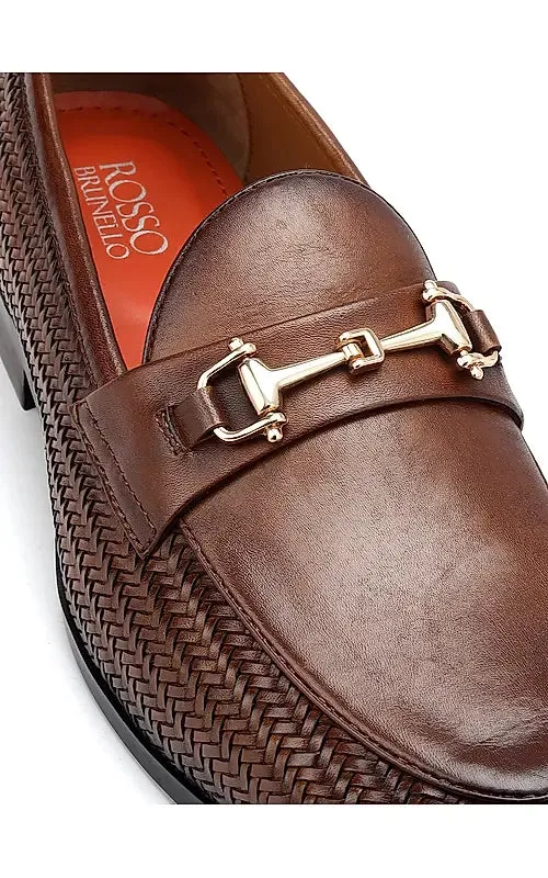 Tan Mat Textured Loafers