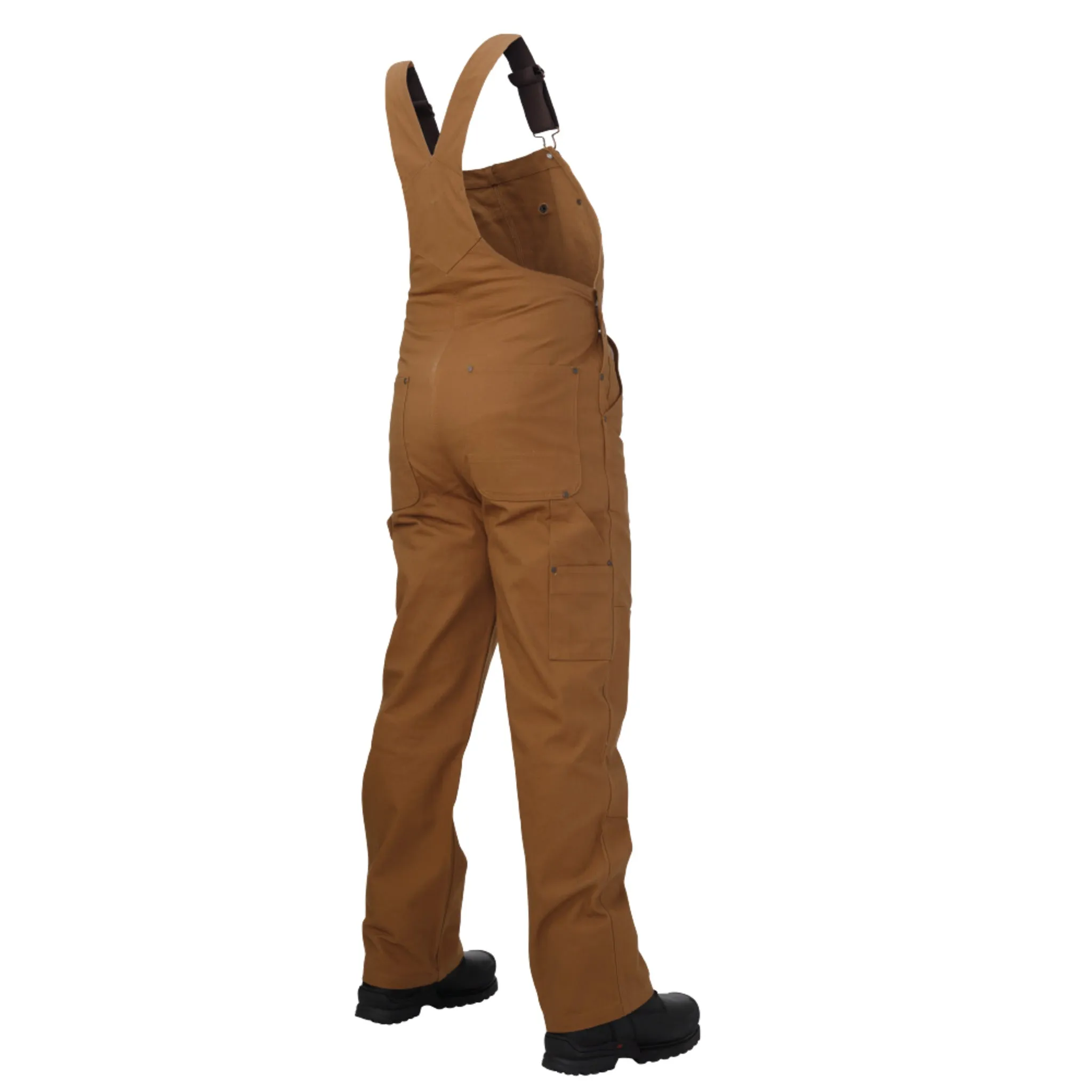 Tough Duck Men's Bib Overalls i198 - 10 oz Premium Cotton Duck, Unlined, Adjustable Straps, Multi-Pocket, Hammer Loop, Reinforced, Durable Workwear, Easy Entry | Sizes S-3XL