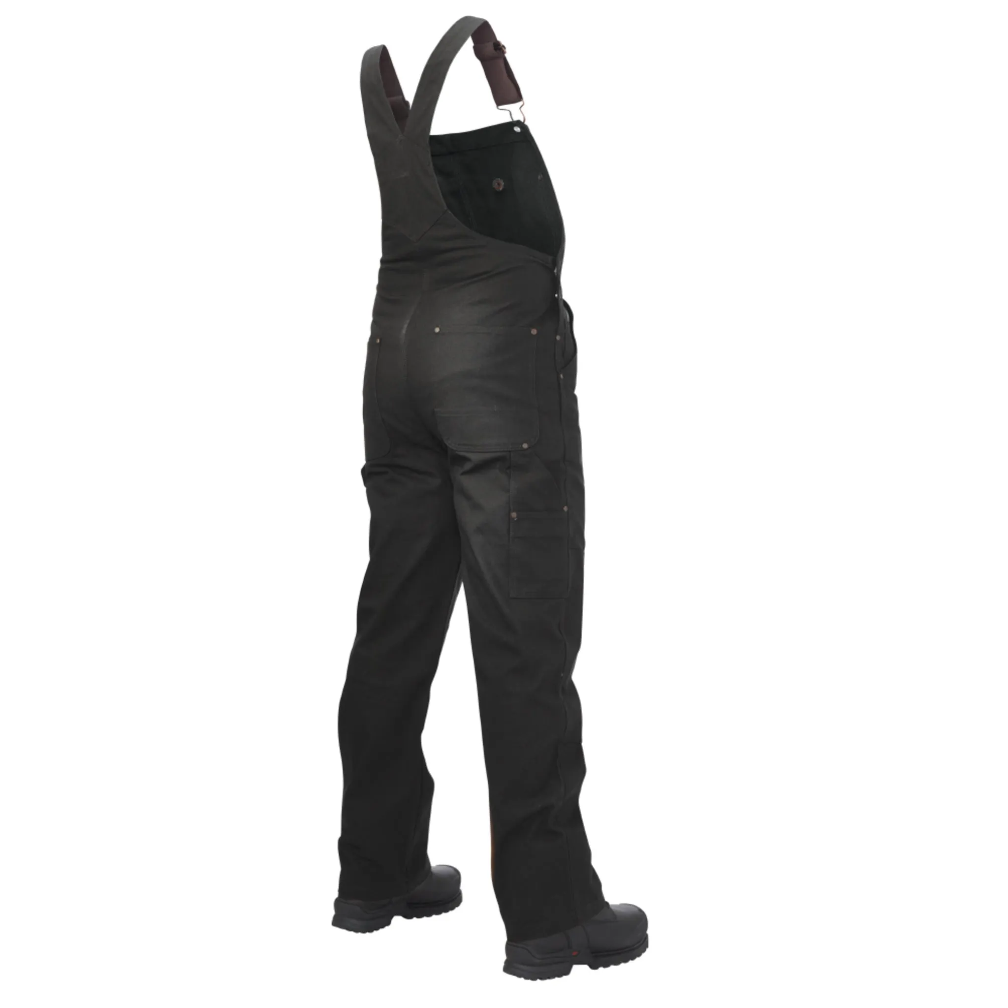 Tough Duck Men's Bib Overalls i198 - 10 oz Premium Cotton Duck, Unlined, Adjustable Straps, Multi-Pocket, Hammer Loop, Reinforced, Durable Workwear, Easy Entry | Sizes S-3XL