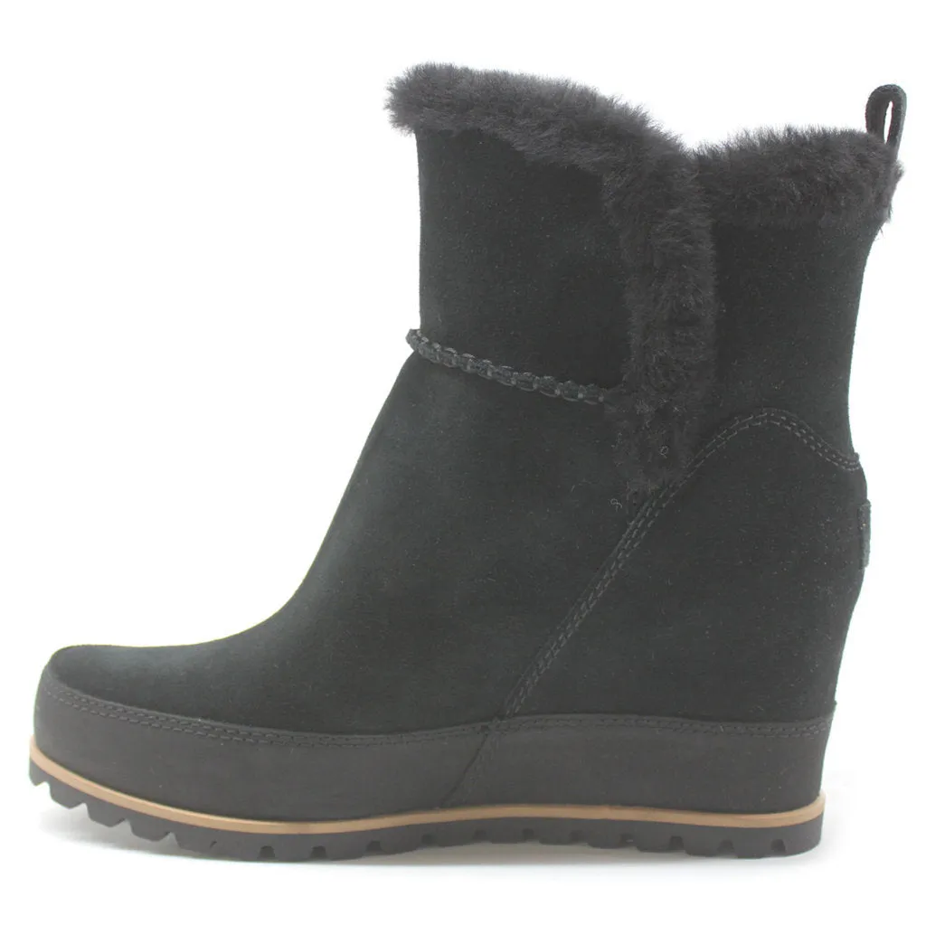Ugg Malvella Waterproof Suede Sheepskin Leather Women's Wedge Heel Boots